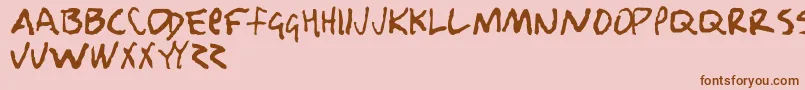 Nobody Font – Brown Fonts on Pink Background