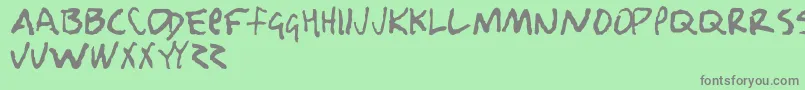 Nobody Font – Gray Fonts on Green Background