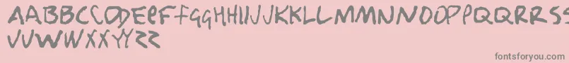 Nobody Font – Gray Fonts on Pink Background
