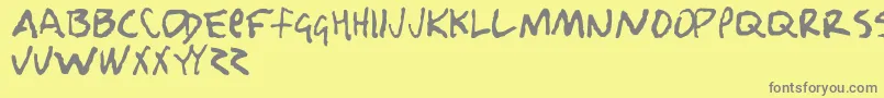 Nobody Font – Gray Fonts on Yellow Background