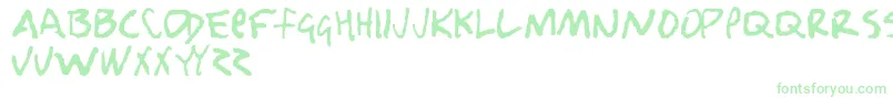 Nobody Font – Green Fonts on White Background