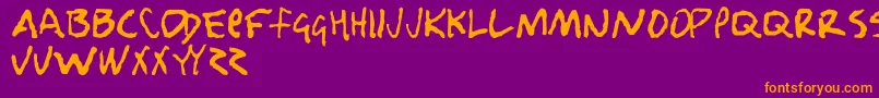 Nobody Font – Orange Fonts on Purple Background