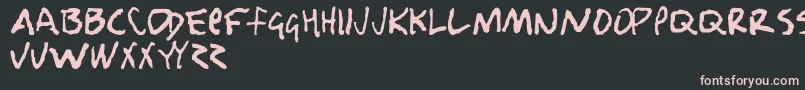 Nobody Font – Pink Fonts on Black Background