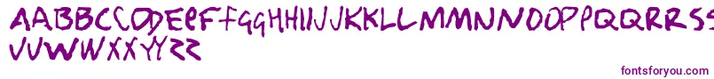 Nobody Font – Purple Fonts on White Background