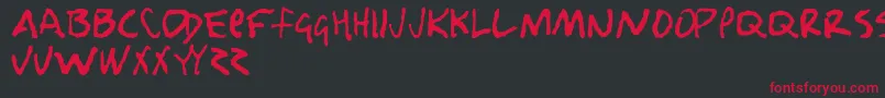 Nobody Font – Red Fonts on Black Background