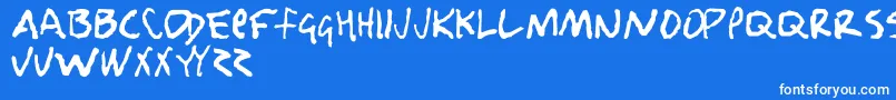 Nobody Font – White Fonts on Blue Background