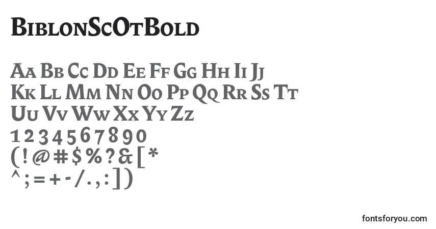 BiblonScOtBold Font – alphabet, numbers, special characters