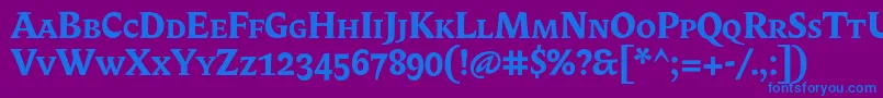 BiblonScOtBold Font – Blue Fonts on Purple Background