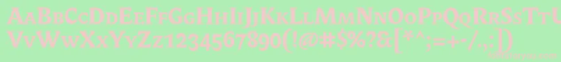 BiblonScOtBold Font – Pink Fonts on Green Background