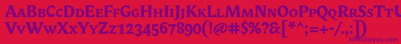 BiblonScOtBold Font – Purple Fonts on Red Background