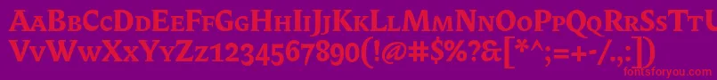 BiblonScOtBold Font – Red Fonts on Purple Background