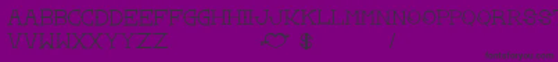 LoveYouMomBold Font – Black Fonts on Purple Background