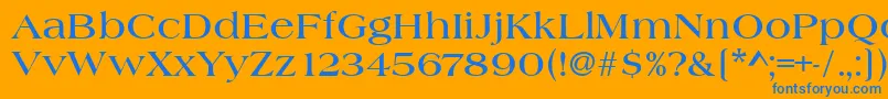 HeritageBold Font – Blue Fonts on Orange Background