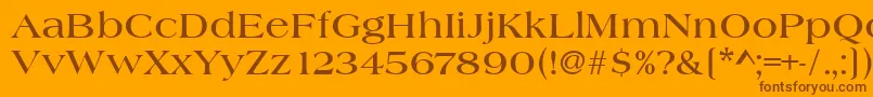 HeritageBold Font – Brown Fonts on Orange Background