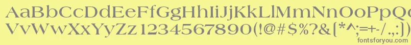 HeritageBold Font – Gray Fonts on Yellow Background