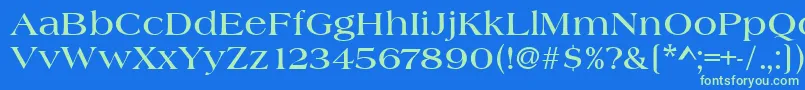 HeritageBold Font – Green Fonts on Blue Background