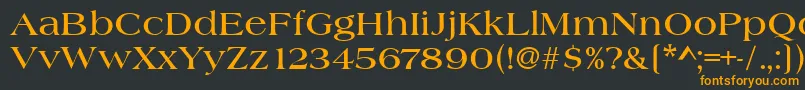 HeritageBold Font – Orange Fonts on Black Background