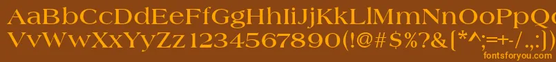 HeritageBold Font – Orange Fonts on Brown Background