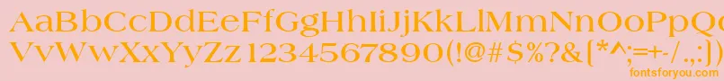 HeritageBold Font – Orange Fonts on Pink Background