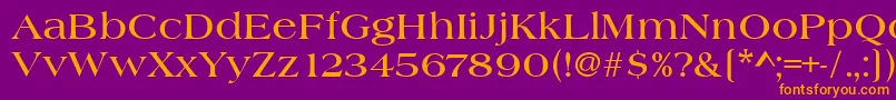 HeritageBold Font – Orange Fonts on Purple Background