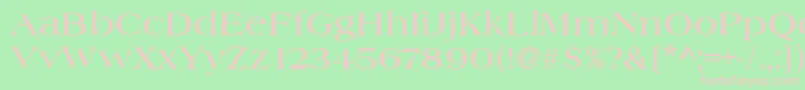 HeritageBold Font – Pink Fonts on Green Background