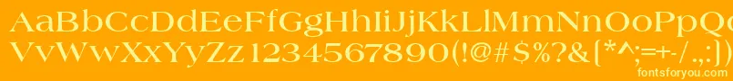 HeritageBold Font – Yellow Fonts on Orange Background