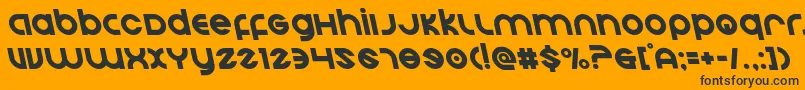 Echostationleft-fontti – mustat fontit oranssilla taustalla