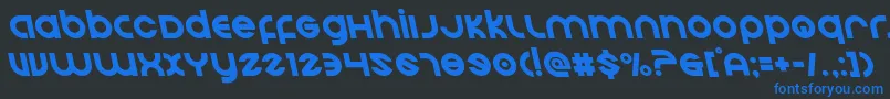 Echostationleft Font – Blue Fonts on Black Background