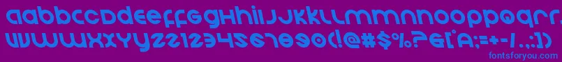 Echostationleft-fontti – siniset fontit violetilla taustalla