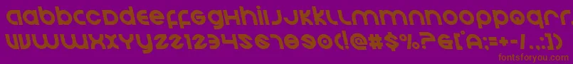 Echostationleft-fontti – ruskeat fontit violetilla taustalla