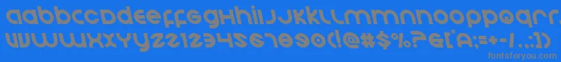 Echostationleft-Schriftart – Graue Schriften auf blauem Hintergrund