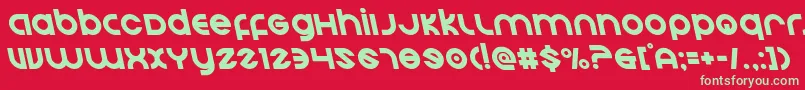 フォントEchostationleft – 赤い背景に緑の文字