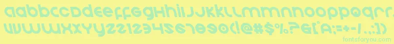 Echostationleft Font – Green Fonts on Yellow Background