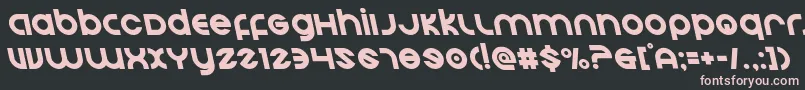 Echostationleft-fontti – vaaleanpunaiset fontit mustalla taustalla