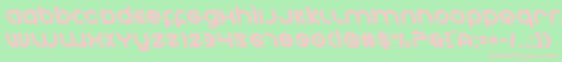 Echostationleft-fontti – vaaleanpunaiset fontit vihreällä taustalla