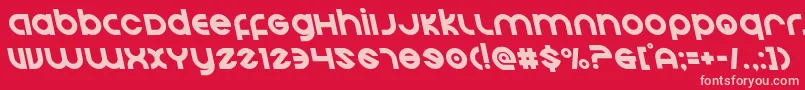Echostationleft Font – Pink Fonts on Red Background
