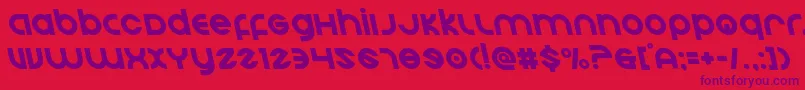 Echostationleft Font – Purple Fonts on Red Background