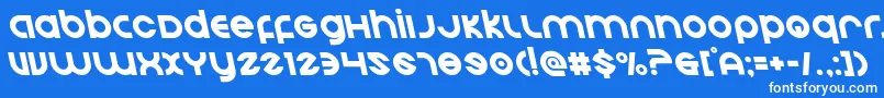 フォントEchostationleft – 青い背景に白い文字