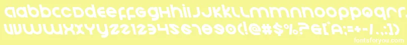 Echostationleft Font – White Fonts on Yellow Background