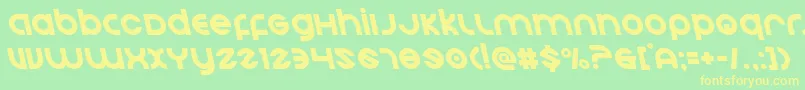 Echostationleft-Schriftart – Gelbe Schriften auf grünem Hintergrund