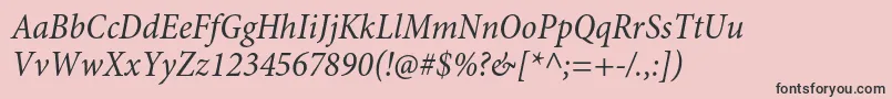 MinionproCnit Font – Black Fonts on Pink Background