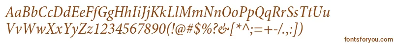 Шрифт MinionproCnit – коричневые шрифты на белом фоне