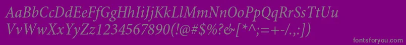 MinionproCnit Font – Gray Fonts on Purple Background