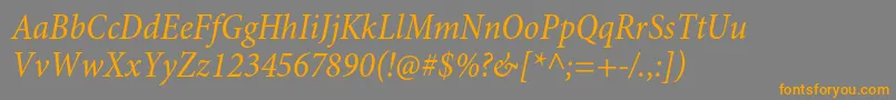 MinionproCnit Font – Orange Fonts on Gray Background