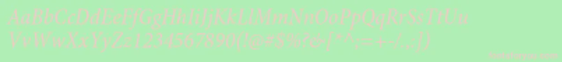 MinionproCnit Font – Pink Fonts on Green Background