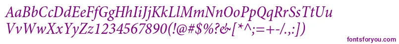 MinionproCnit Font – Purple Fonts on White Background