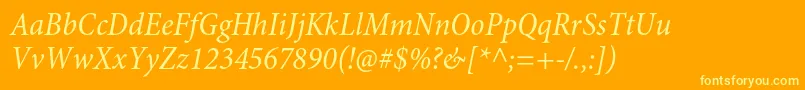 MinionproCnit Font – Yellow Fonts on Orange Background