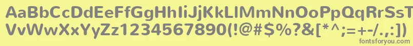 NunitoBold Font – Gray Fonts on Yellow Background