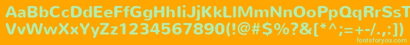 NunitoBold Font – Green Fonts on Orange Background