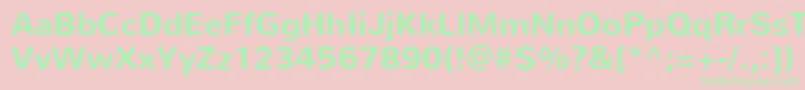 NunitoBold Font – Green Fonts on Pink Background